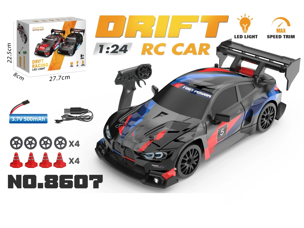 1:24 RC Car 2.4G 4WD High-Speed RC Drift Car High-Speed RC Drift Car Racing Sport Toy Car with Extra Tires Kids Adult