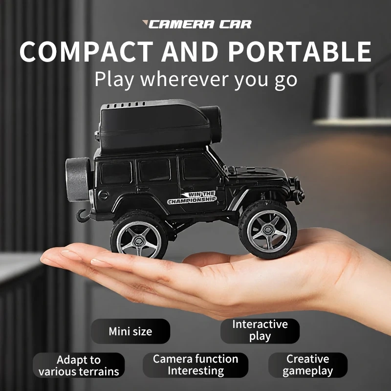 1:64 Mini RC Car 2.4G Remote Contorl Vehicle with Camera WiFi APP Control High Speed ​​Racing Stunt Cars Toy Gift for Kids