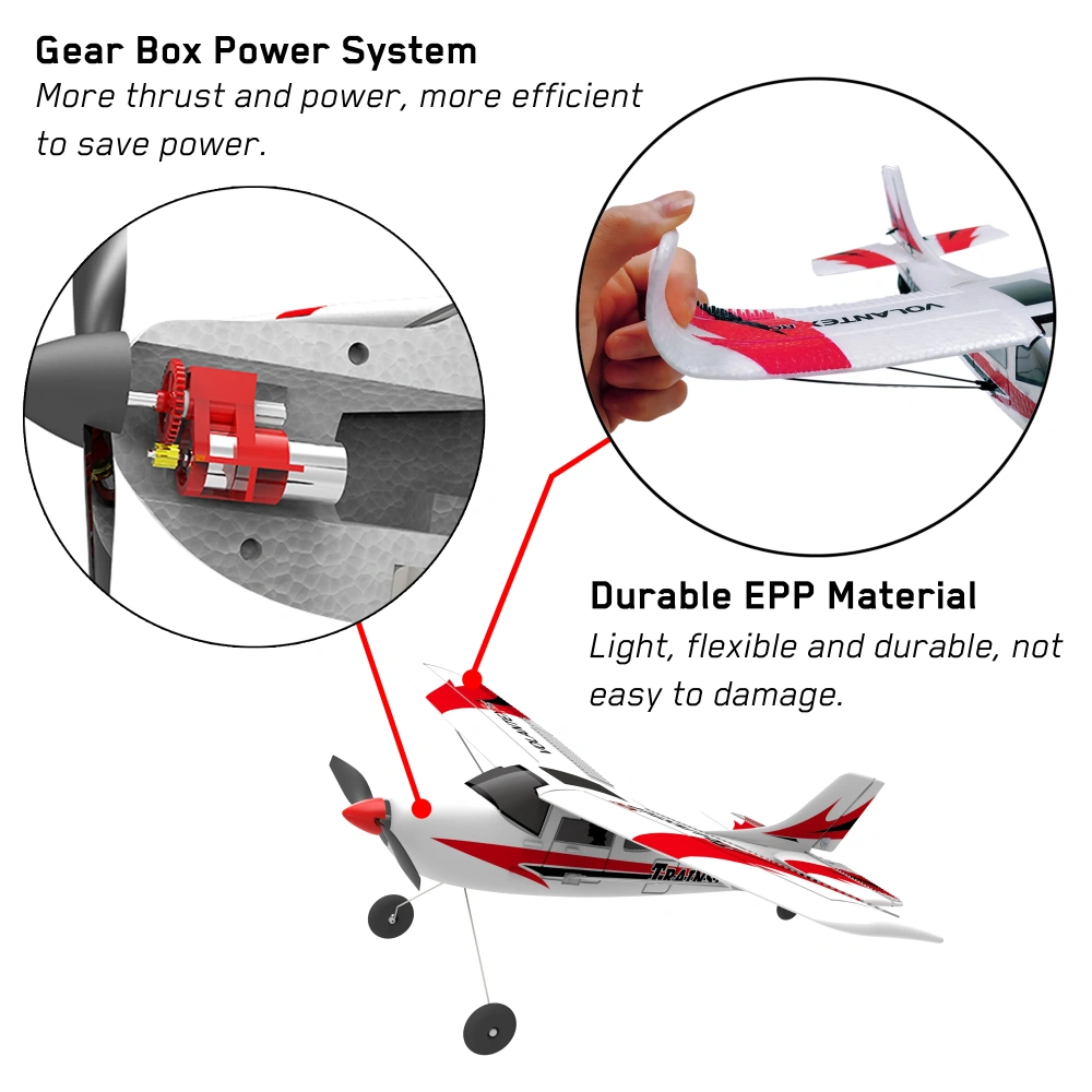 Trainstar RC Glider EPP Foam 400mm Wingspan RC Aircraft 2.4GHz 3CH with Xpilot Gyro System RTF Plane Warbird Airplanes