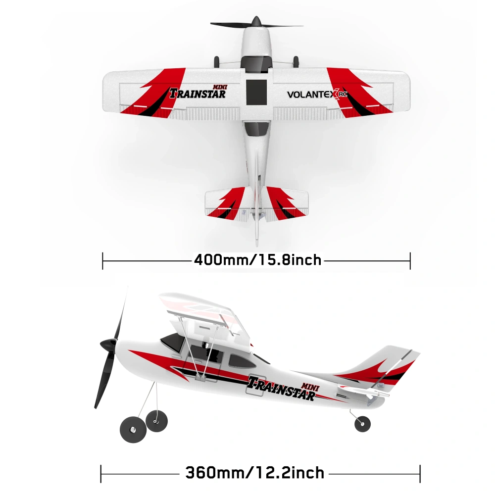 Trainstar RC Glider EPP Foam 400mm Wingspan RC Aircraft 2.4GHz 3CH with Xpilot Gyro System RTF Plane Warbird Airplanes