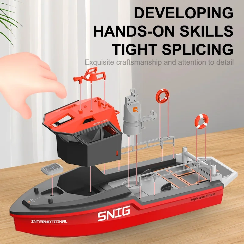 TX694 1/32 RC Boat With Brushless Motor Remote Control High Speed Speedboat Electric Ship Rescue boat Model Toys Boys