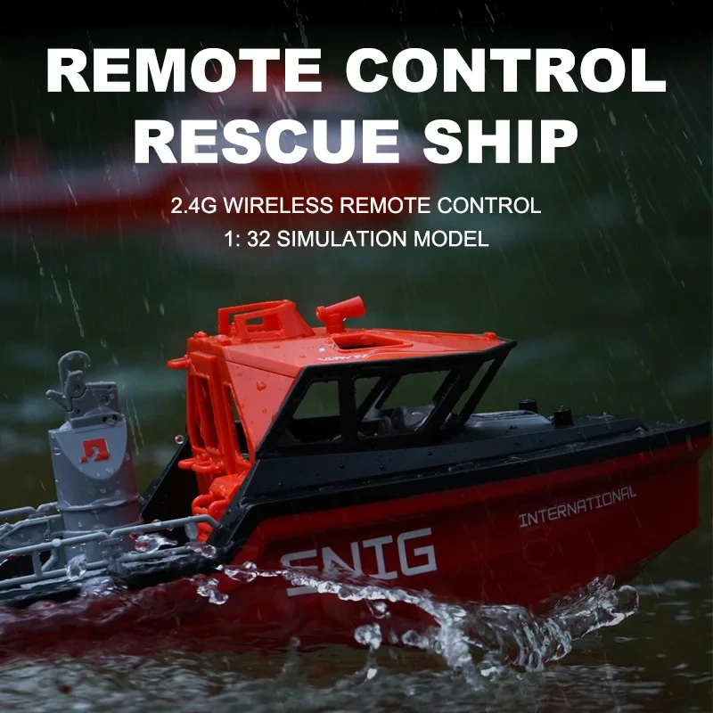 TX694 1/32 RC Boat With Brushless Motor Remote Control High Speed Speedboat Electric Ship Rescue boat Model Toys Boys