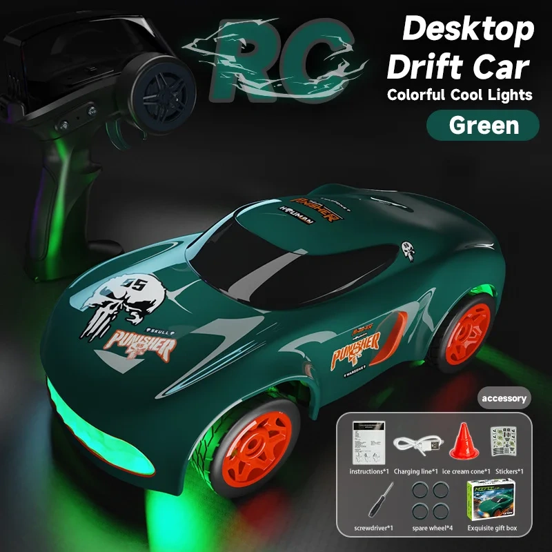 KF20 1:64 RC Drift Car  2.4G4 WD RC Racing Car Mini High-Speed Full Proportions Desktop Remote Control Car Electric Toy Boys