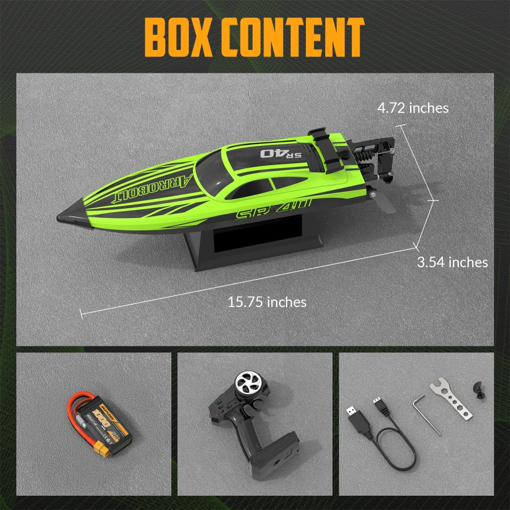 VOLANTEXRC RC Battery Boat Brushless Motor Full Proportional 35+MPH High Speed Professional Racing Watercraft Speedboat