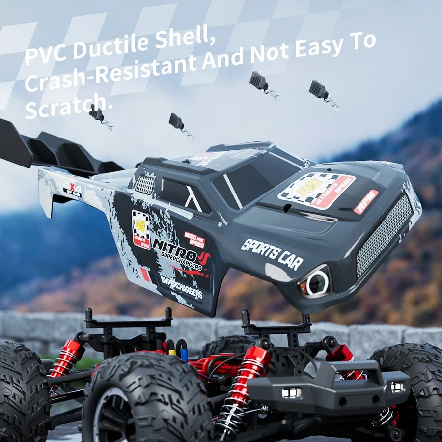 1:16 RC Car 2.4G 50KM/H 4WD Full Proportional RC Truck With Brushless Motor High Speed Drift Climbing Car For All Terrain