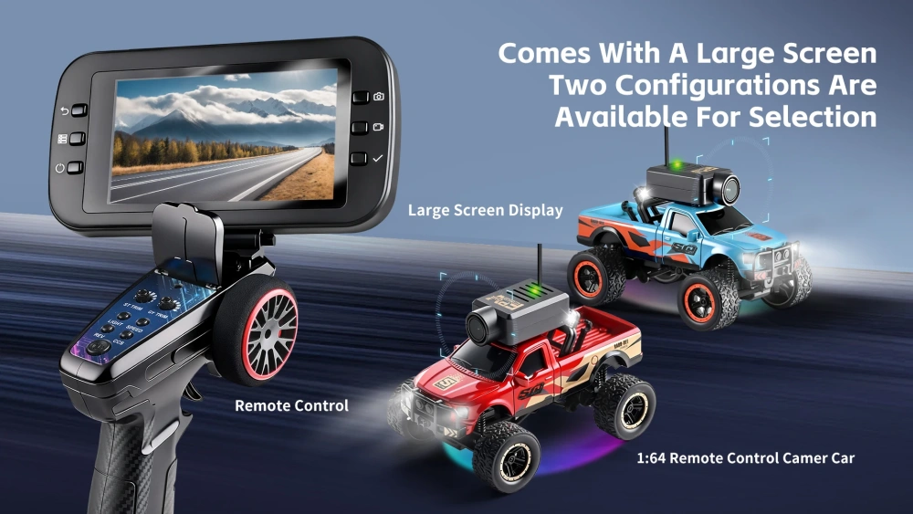 1:64 RC Car Mini FPV RC Truck Wifi App Control High Speed Drift Racing Vehicle With Lights&3 Speed Adjustable RC Cars