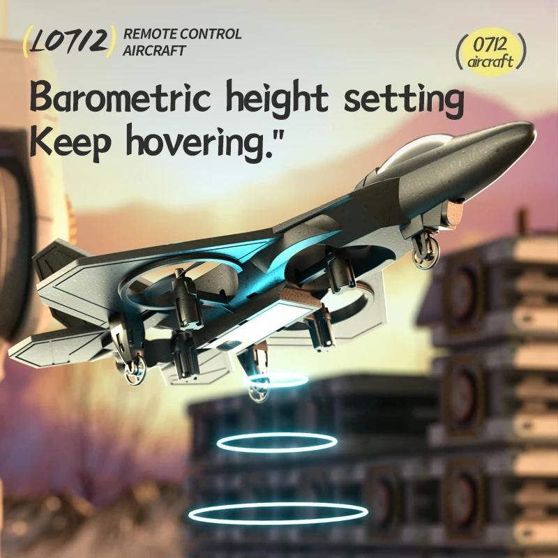 RC Aircraft EPP Foam Stunt Glider Electric Fighter Resistant Aerial UAV Hovering Helicopter with LED RC Airplane Model Toys