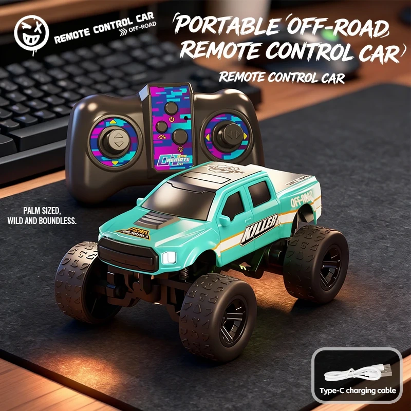 1:64 Mini RC Truck 2.4Ghz Racing High Speed Racing Desk Competition Drift RC Car With APP Control All Terrain RC Vehicle Toys