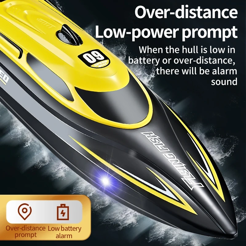 RC Battery Boat 2.4Ghz 25km/h High-Speed Remote Control Racing Electric Speedboat Low Battery Alarm Mini RC Ship Toys Adult