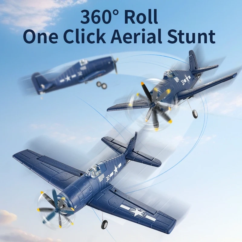 F6F Hellcat RC Plane FX9503 2.4G 4CH EPP Fixed Wing RC Fighter With Brushless Motor One Key Stunt 360 Roll RC Plane Toy For Boys