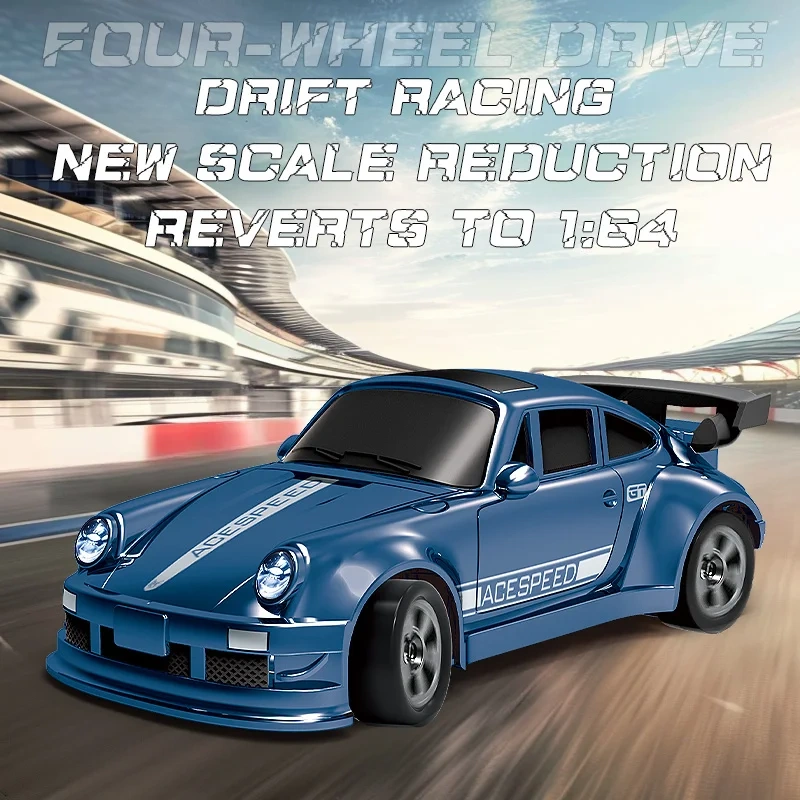 1/64 RC Car Four-Wheel Drive Remote Control Desktop Stunt Car Full Proportions Mini Racing Drift Car Toy Model Gift
