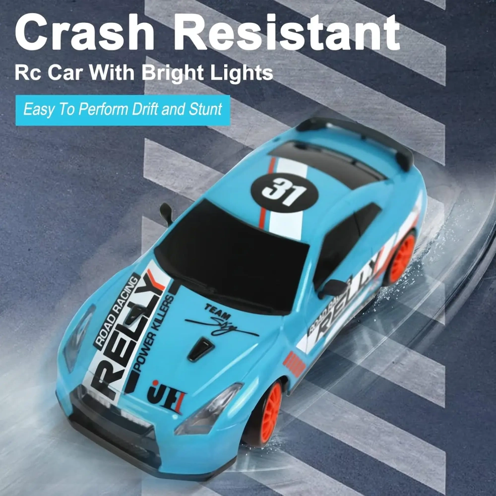 1:24 RC Drifting Car 2.4G 4WD Remote Control Racing Car RC High Speed Competition Race Car Boy Toy Gift Replaceable Tire