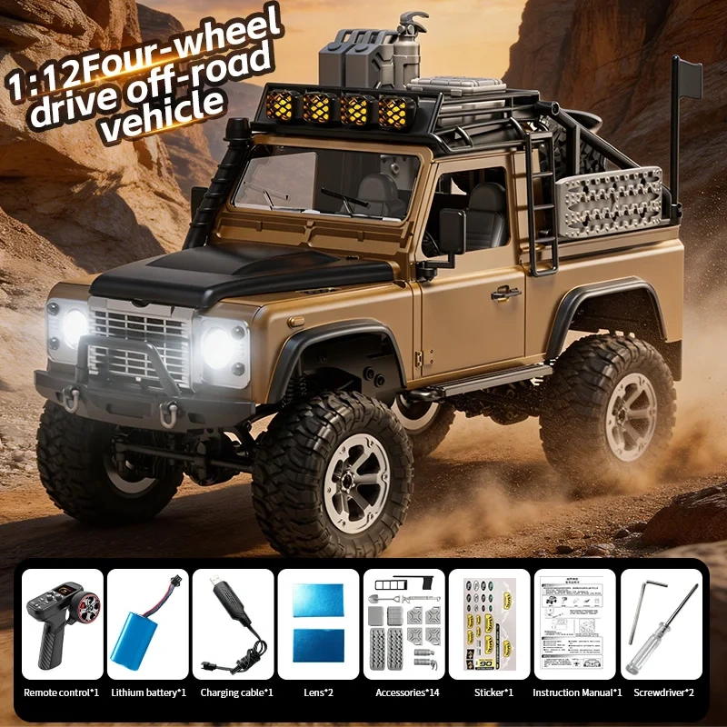 1:12 RC Car 2.4G RC Drift Car With Lights 4WD Off-Road RC Off-Road Car RTR High Speed Climbing Vehicle RC Car Toy
