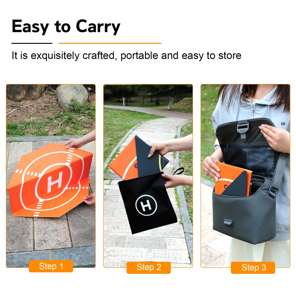 Universal Drone Quadcopters Landing Pad 20inch Folding Waterproof Landing Mat For DJI Mini 4K/Avata 2/Air 3/Mavic 3/Mini 4 Pro