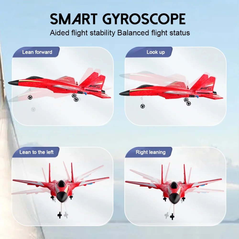 RC Plane HW33 2.4G Glider With LED Lights  Remote Control Aircraft Flying Model Airplane EPP Foam RC Toys For Children Gifts
