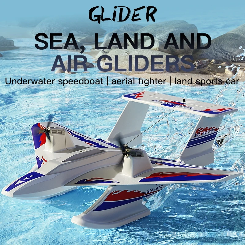 KF701 Amphibious RC Plane 2.4G 3CH Waterproof Sea And Air RC Airplane EPP Foam Flying Glider RC Aircraft Toys Gift