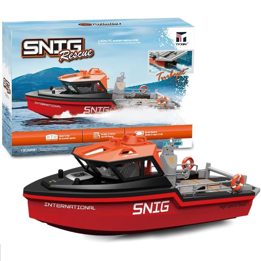 TX694 1/32 RC Boat With Brushless Motor Remote Control High Speed Speedboat Electric Ship Rescue boat Model Toys Boys