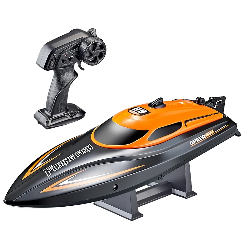 RC Battery Boat 2.4Ghz 25km/h High-Speed Remote Control Racing Electric Speedboat Low Battery Alarm Mini RC Ship Toys Adult