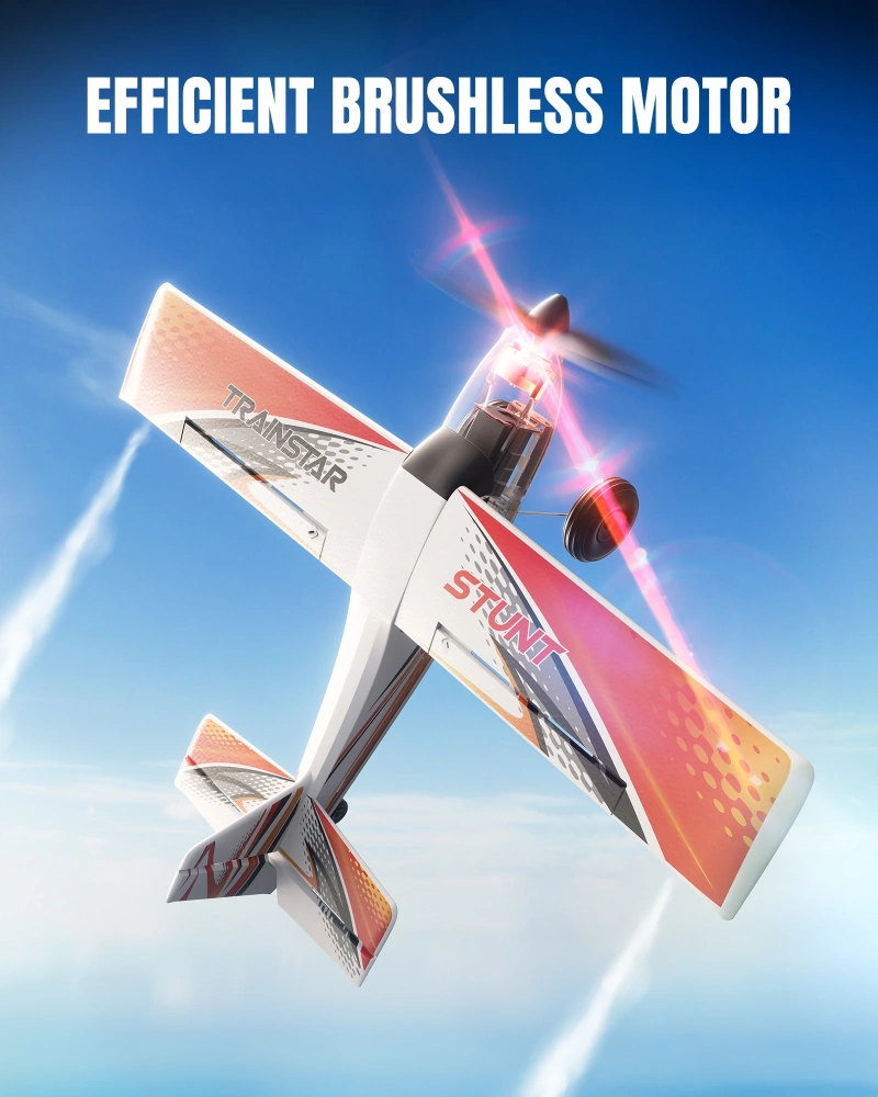Trainstar Stunt RC Plane 2.4G 4CH EPP 500mm Wingspan RC Trainer With Brushless motor One Key Aerobatic RC Fighter