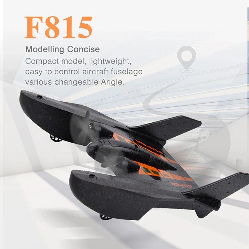 Fx815 Rc Aircraft 2-Channel Fixed-Wing Glider 2.4G Remote Control Spacecraft  Model Seaplane Kid Toys