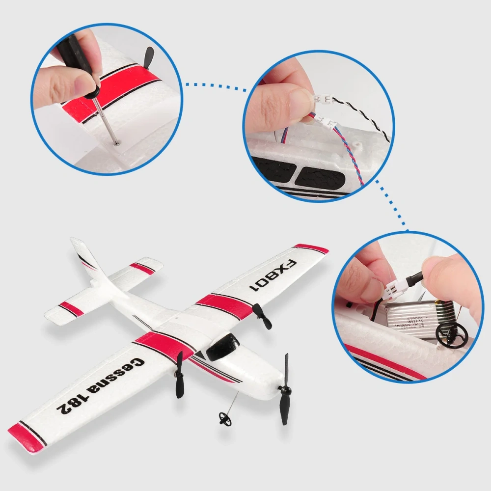 RC Plane FX801 EPP Foam 2.4G 2CH RTF Glider Fixed Wingspan Remote Control Aircraft RC Airplane Toys Gifts for Children Kids