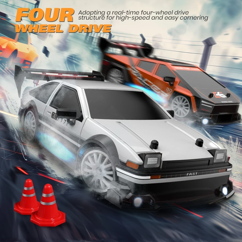 1:24 RC Car 2.4G 4WD High-Speed RC Drift Car High-Speed RC Drift Car Racing Sport Toy Car with Extra Tires Kids Adult