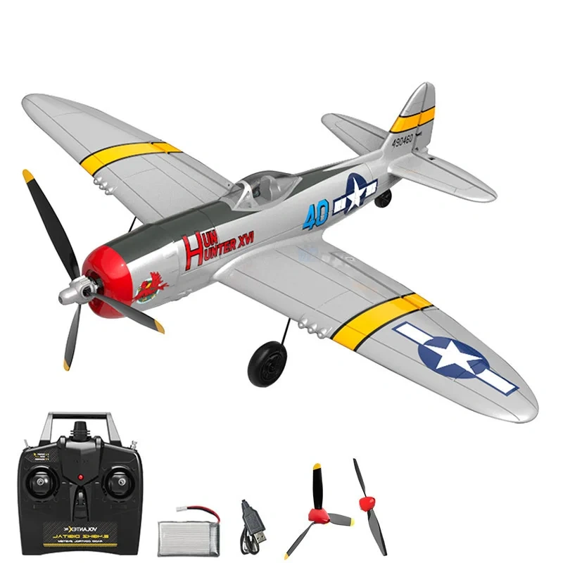 VOLANTEXRC RC Plane 400mm Zero/P51 Mustang /BF109/Spitfire RTF Airplane with Xpilot Stabilization System One Key Aerobatic