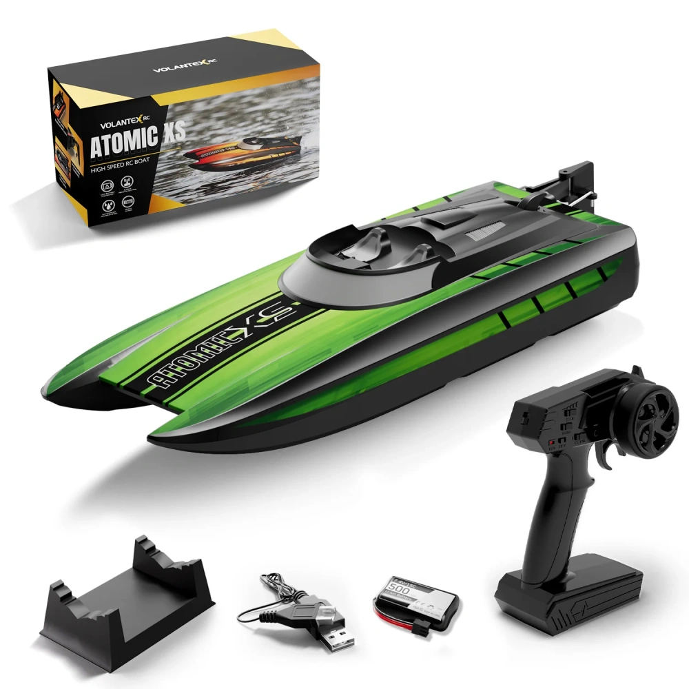 VOLANTEXRC RC Boat 30+MPH AtomicXS High Speed RC Boat With Reverse Function Low Battery & Over Range Alarm Toys Gifts