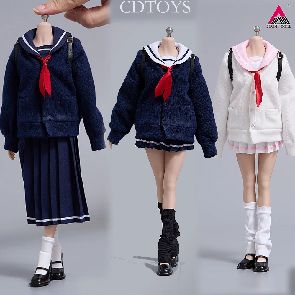 CDtoys CD094 CD095 1/6 Scale School Uniform JK Skirt Female Sailor Dress Suit Clothes Model Fit 12'' Soldier Action Figure Body