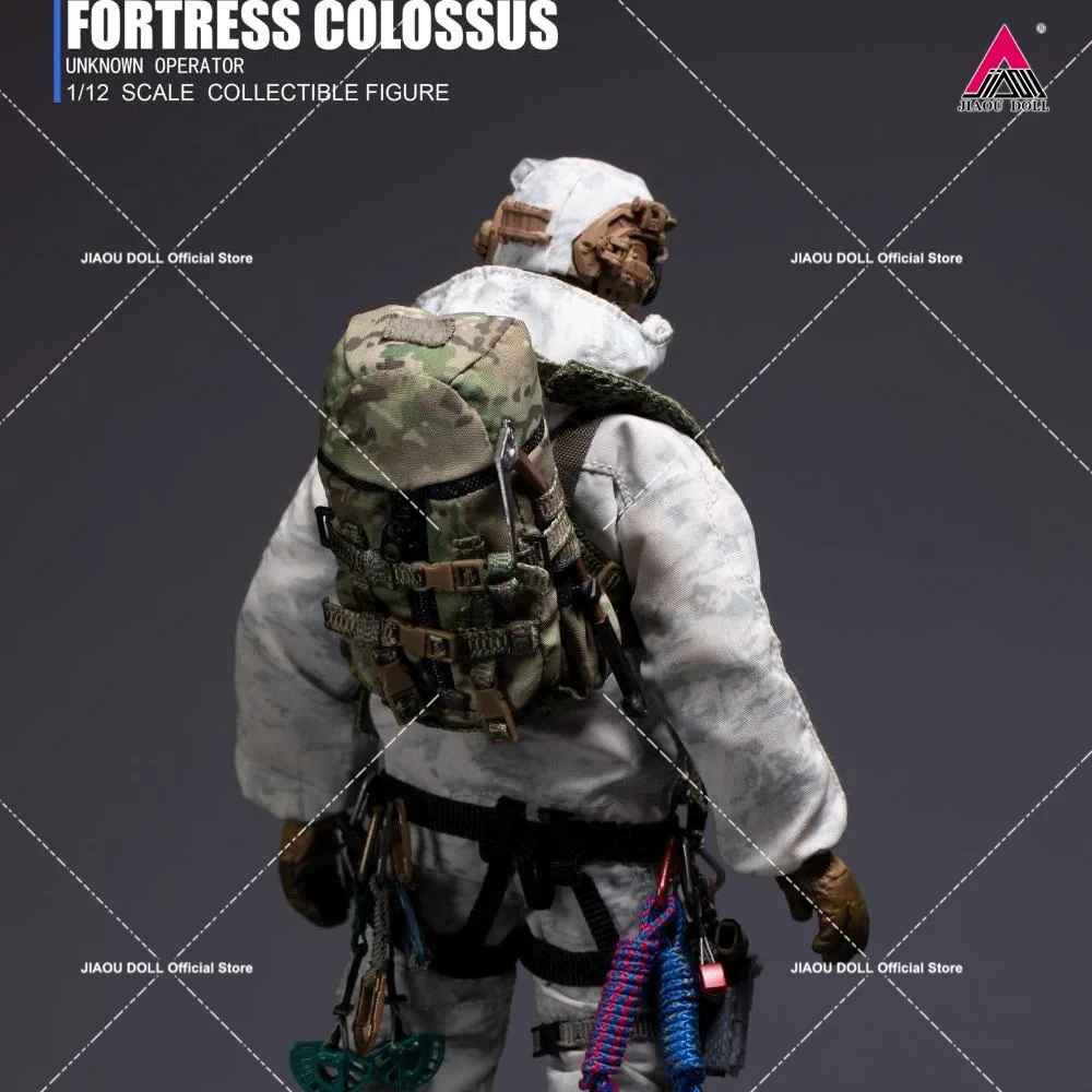 HASUKI SA03 1/12 Scale Black Action Series Snow Mountain Ghost Full Set Male Soldier Action Figure Model Doll Collectible Toys