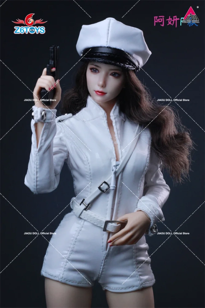 6TOYS ZC018 1/6 Asian Youth Beauty Girl Head Sculp Movable Eyes Carving Model For 12'' Female Action Figure Body Dolls