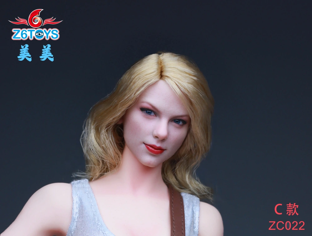 Z6TOYS ZC022 1/6 Europe Beauty Singer Head Sculpt Mobile Eye Carving Model Fit 12'' Female Soldier Action Figure Body Dolls