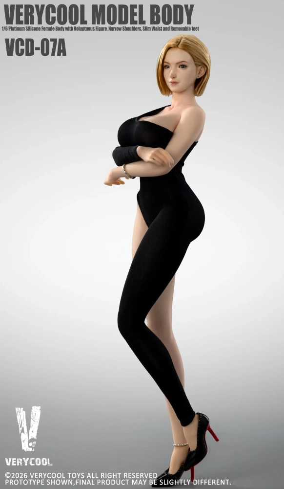 VERYCOOL VCD-07 1/6 Scale Makeup Female Seamless Body with Clothes Model 12'' Big Breast Soldier Action Figure Model Doll