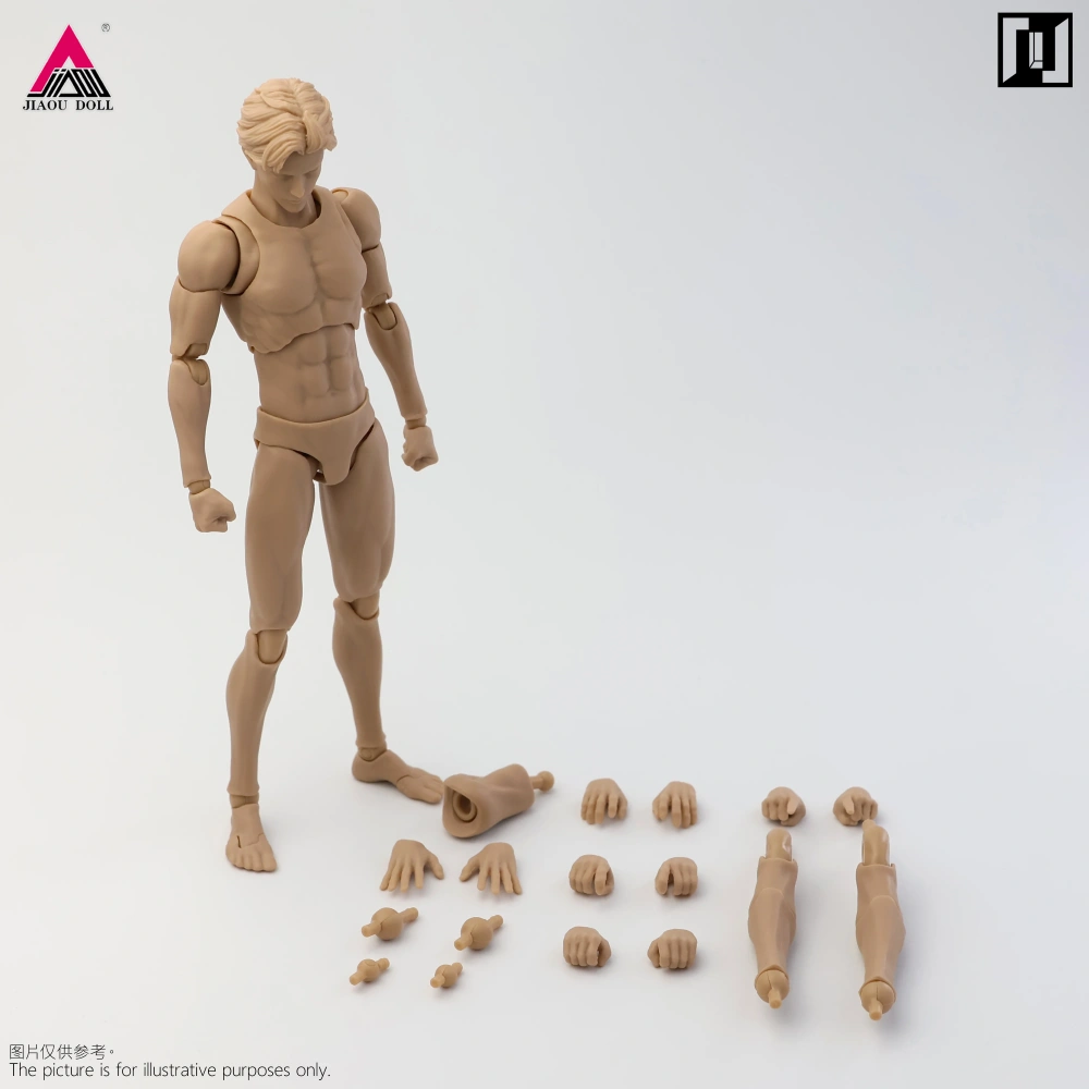 Mirrfig MF001 1/12 Lean Male Articulated Joint Body Super Flexible 16.2cm White Yellow Action Figure Body Model Doll