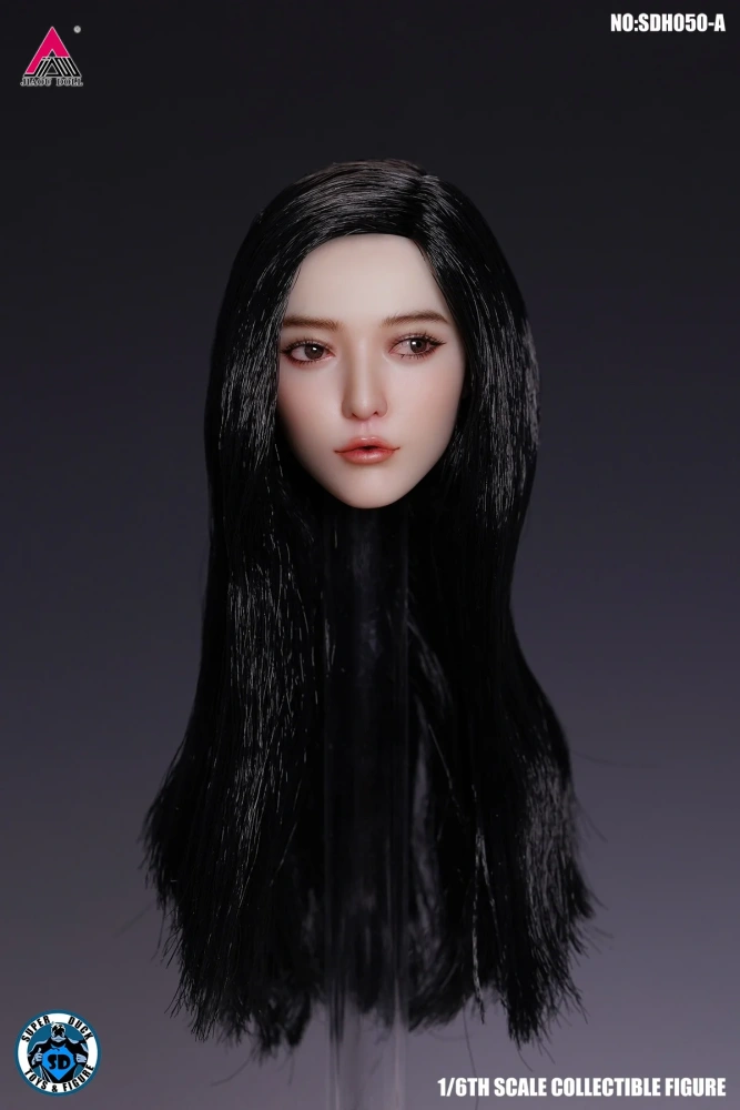 SUPER DUCK SDH050 1/6 Blowing Bubble Girl Head Sculpt Movable Eye Head Carving Fit 12'' Pale Female Soldier Action Figure Body