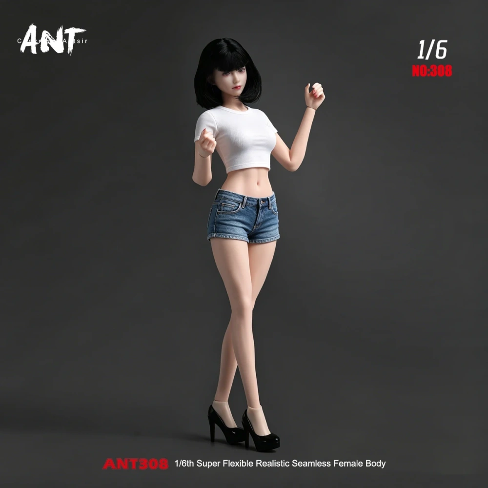 2026 Q4 ANT T308 1/6 Scale Muscle Female Seamless Body Wide Shoulders Slim Waist 12" Flexible Action Figure Body