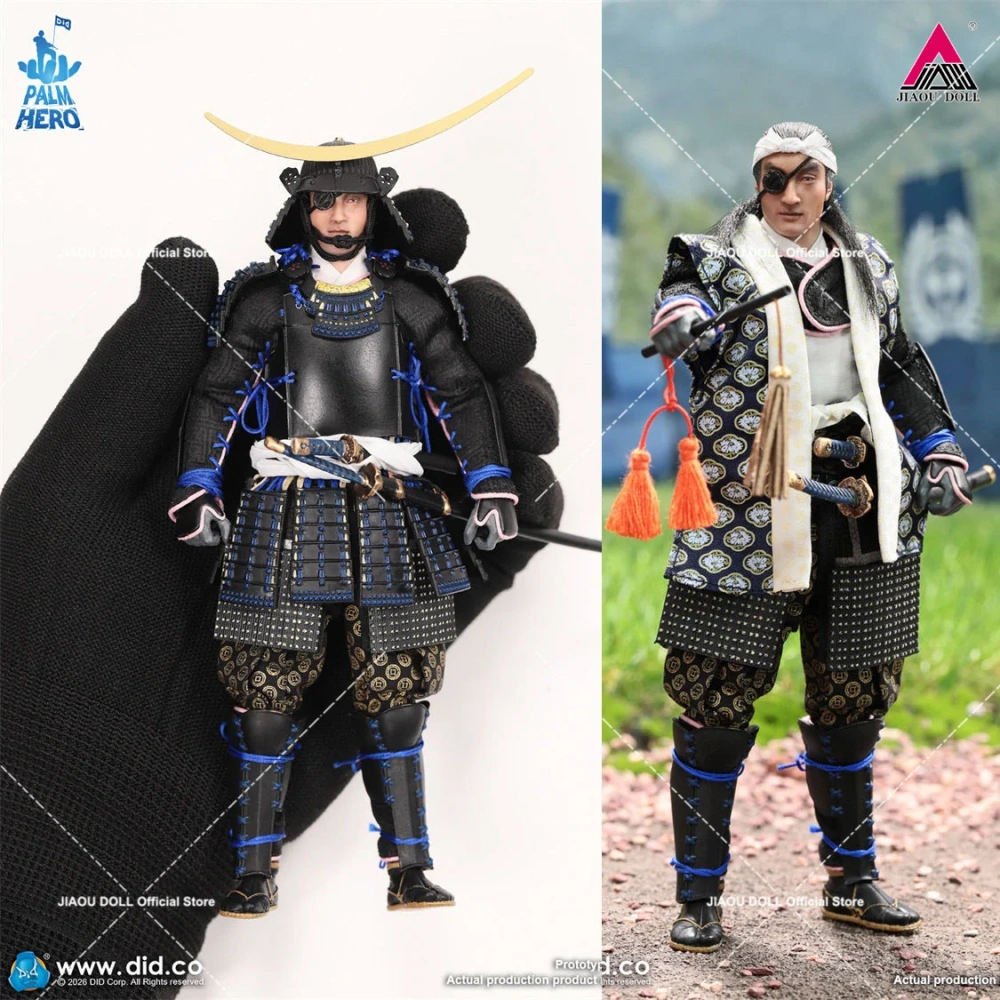 DID XJ80030 1/12 Japanese Samurai Series One eyed Dragon Soldier Figure Model 6'' Male Action Figurine Doll Palm Hero Series