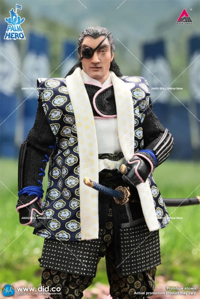 DID XJ80030 1/12 Japanese Samurai Series One eyed Dragon Soldier Figure Model 6'' Male Action Figurine Doll Palm Hero Series