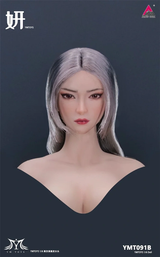 YMTOYS YMT091 1/6 Girl Head Sculpt Yan Carving Model Fit 12'' TBL PH JIAOU Female Soldier Action Figure Body Dolls