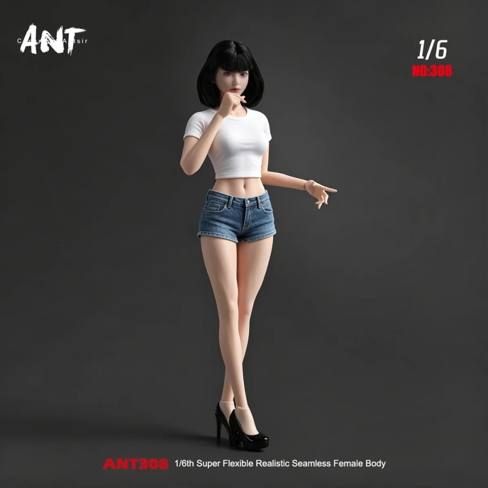 2026 Q4 ANT T308 1/6 Scale Muscle Female Seamless Body Wide Shoulders Slim Waist 12" Flexible Action Figure Body