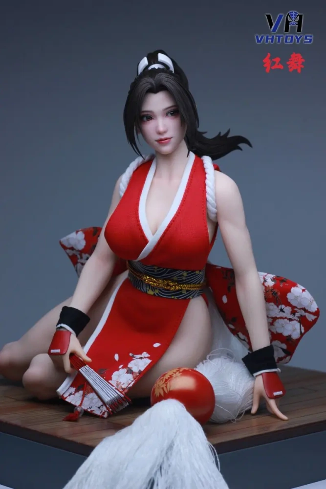 VHTOYS VH002 1/6 Beauty Girl Head Sculpture Movable Eyes Replaceable Bangs Model Fit 12'' Female Soldier Action Figure Body Doll