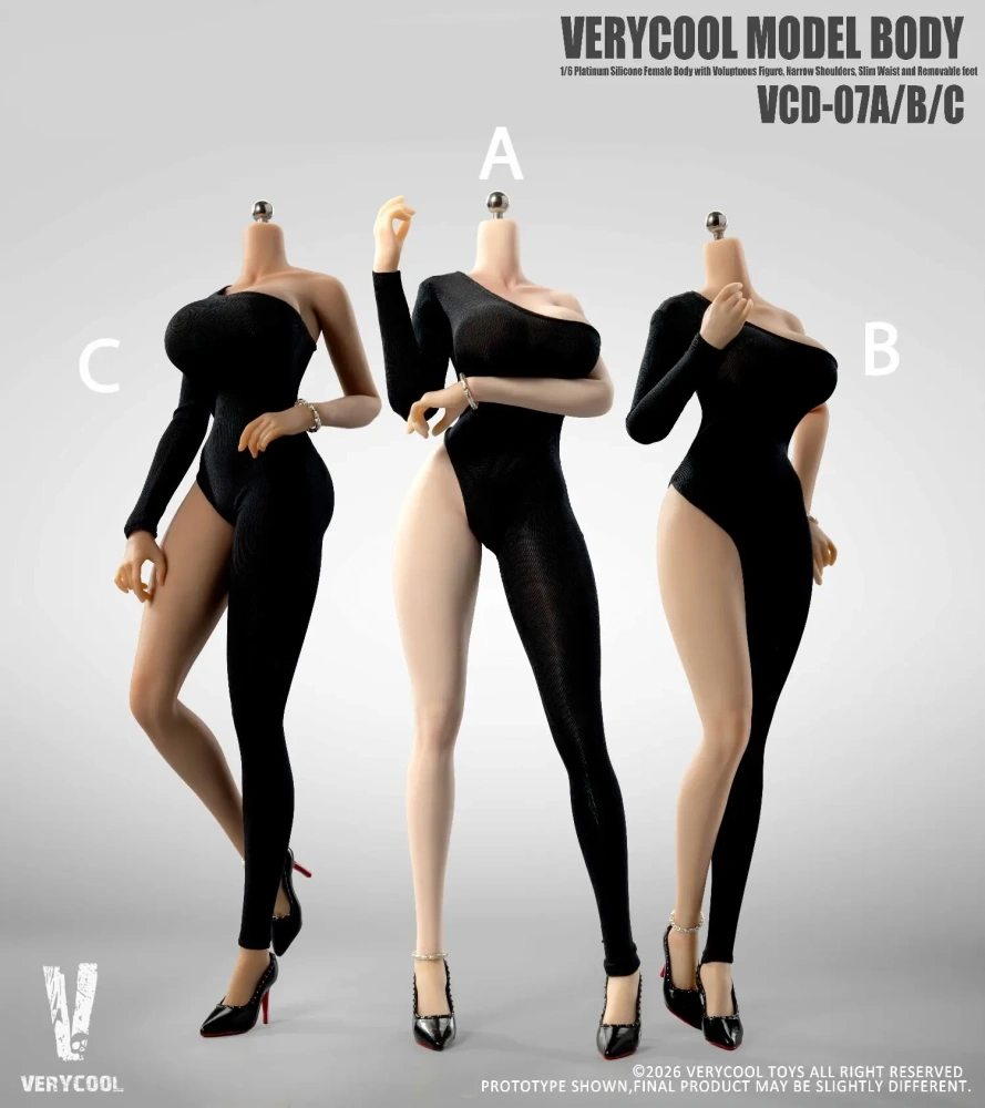 VERYCOOL VCD-07 1/6 Scale Makeup Female Seamless Body with Clothes Model 12'' Big Breast Soldier Action Figure Model Doll