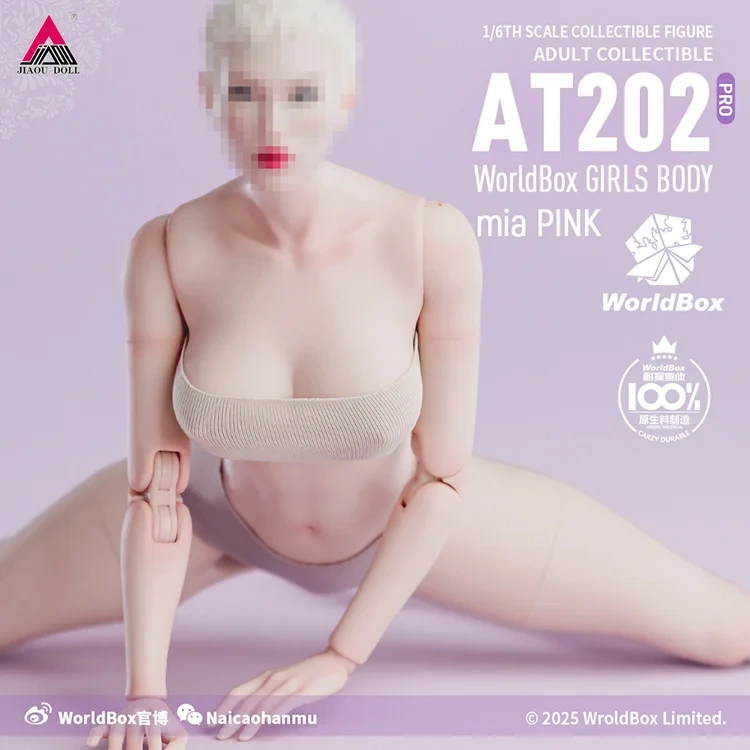 Worldbox AT202pro 1/6 Tall Figure Flexible Joint Body E Cup Fat Leg 12'' Female Soldier Action Figure Body Upgraded Ver