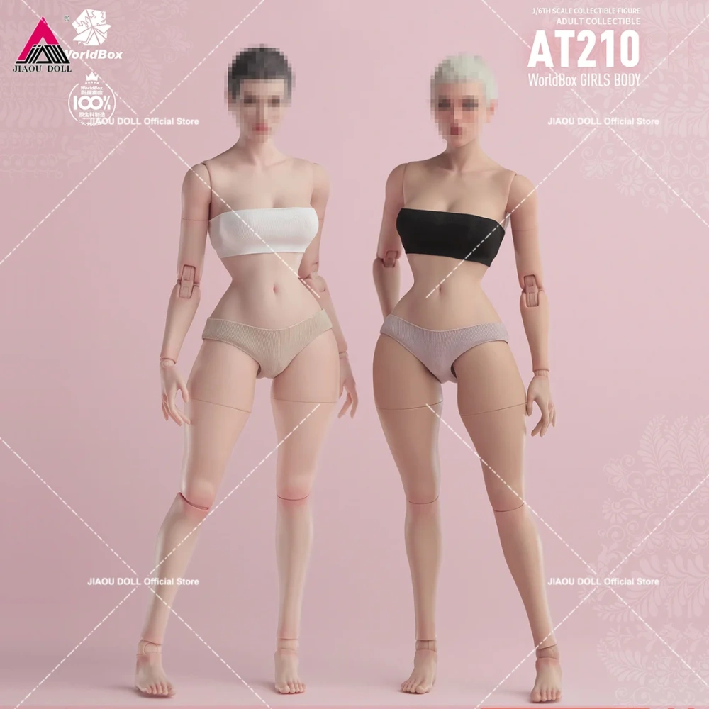 In stock Worldbox AT210 1/6 Super Flexible Female Joint Body Slender Waist Full Buttock 27cm Girl Action Figure Body Doll Toys