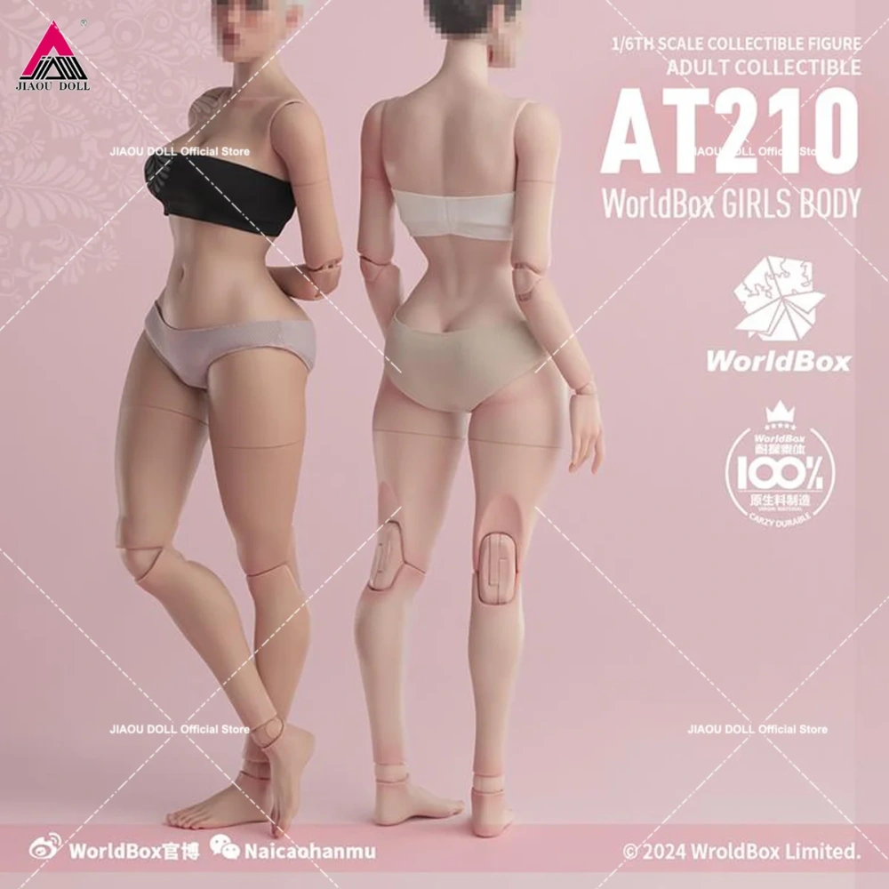 In stock Worldbox AT210 1/6 Super Flexible Female Joint Body Slender Waist Full Buttock 27cm Girl Action Figure Body Doll Toys