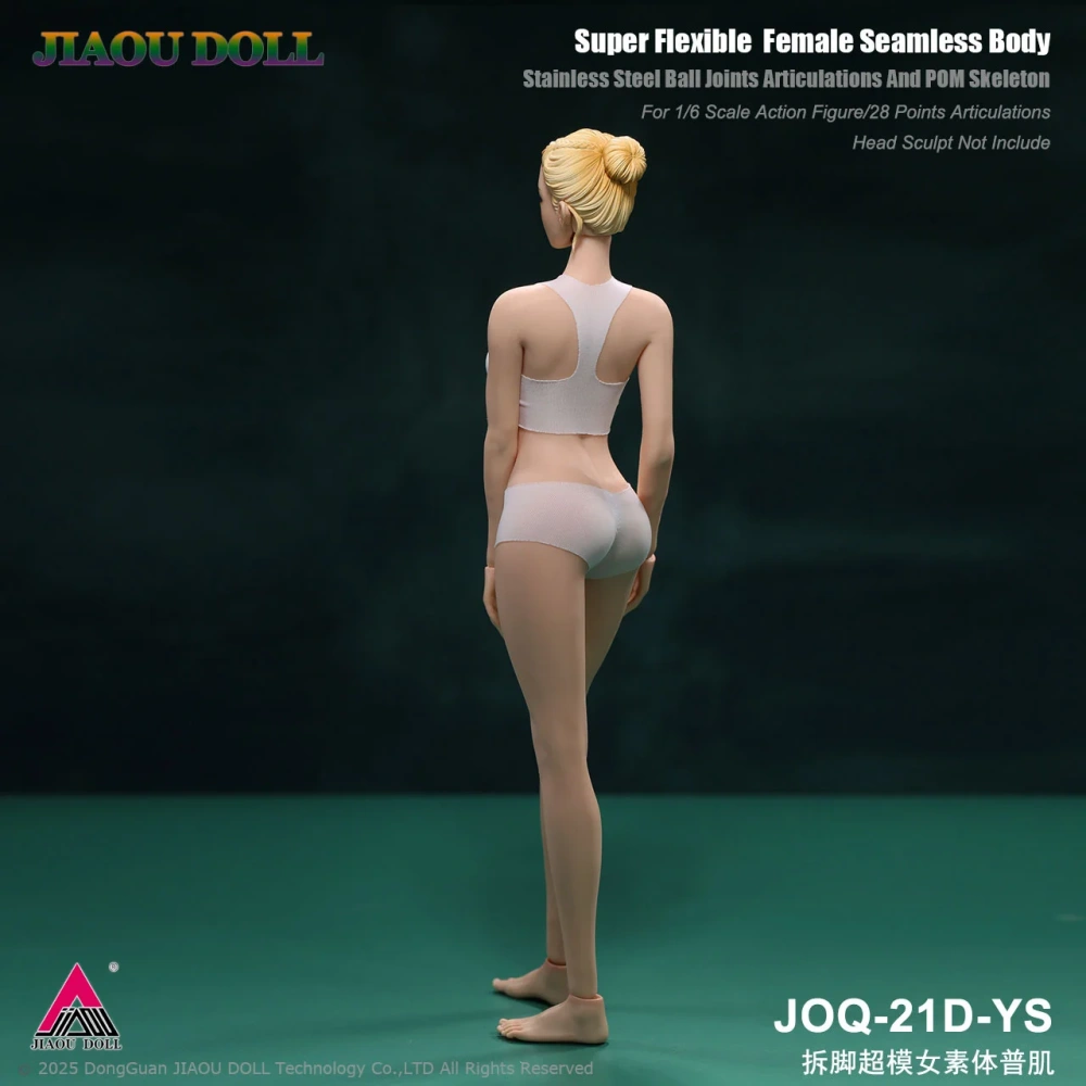 JIAOU DOLL JOQ-21D 1/6 Seamless Female Body Supermodel Long Legged Detachable Foot 12" Girl Action Figure Dolls Without Head