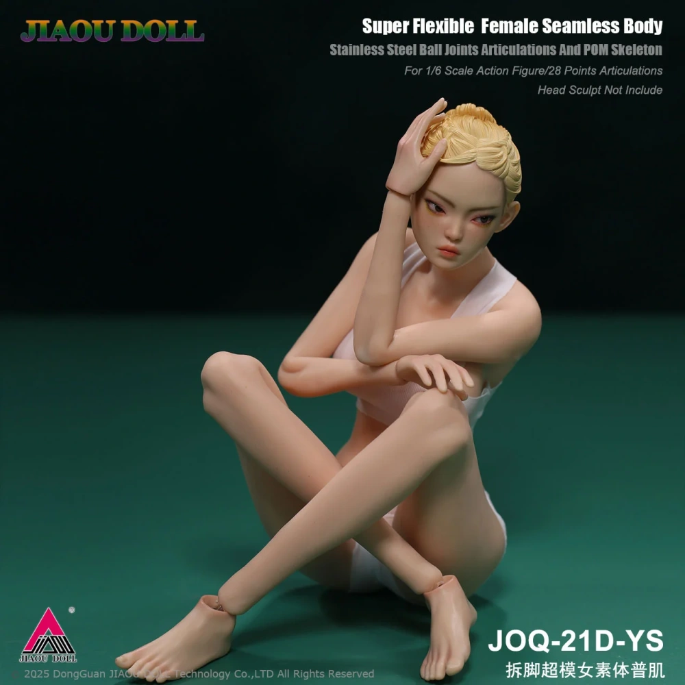 JIAOU DOLL JOQ-21D 1/6 Seamless Female Body Supermodel Long Legged Detachable Foot 12" Girl Action Figure Dolls Without Head