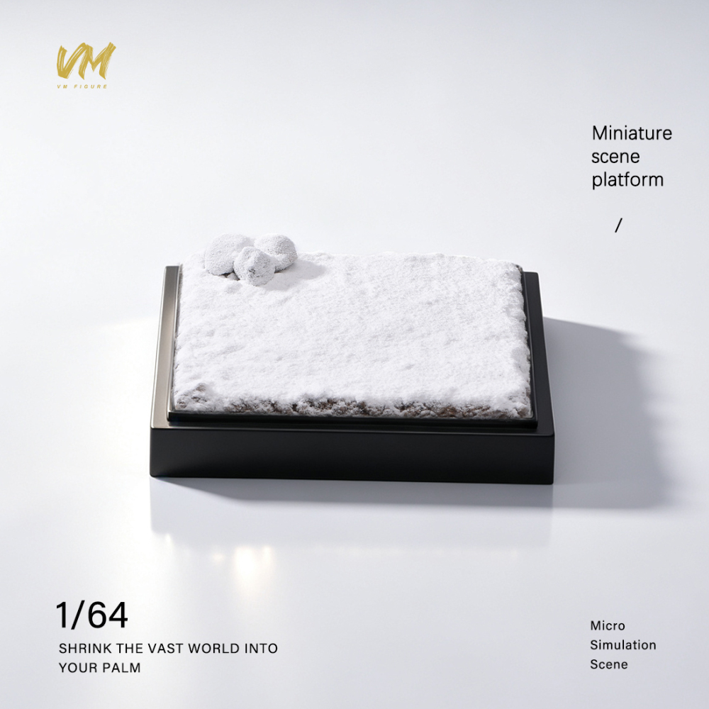 10cm Square Highway Scene Platform with Dust Cover Display Box Model Suitable For 1/64 Cars Mini Figure Dolls Miniature Display