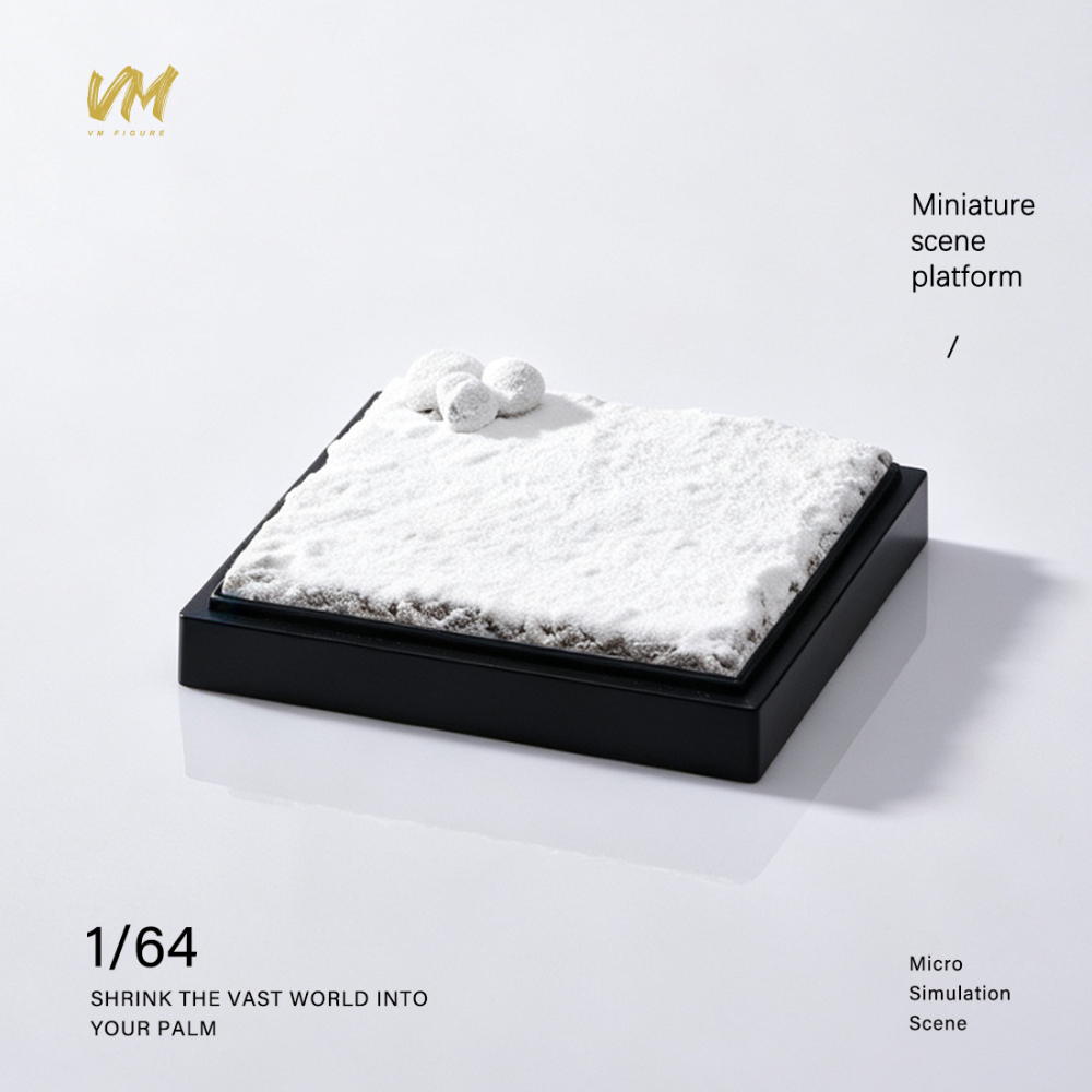 10cm Square Highway Scene Platform with Dust Cover Display Box Model Suitable For 1/64 Cars Mini Figure Dolls Miniature Display