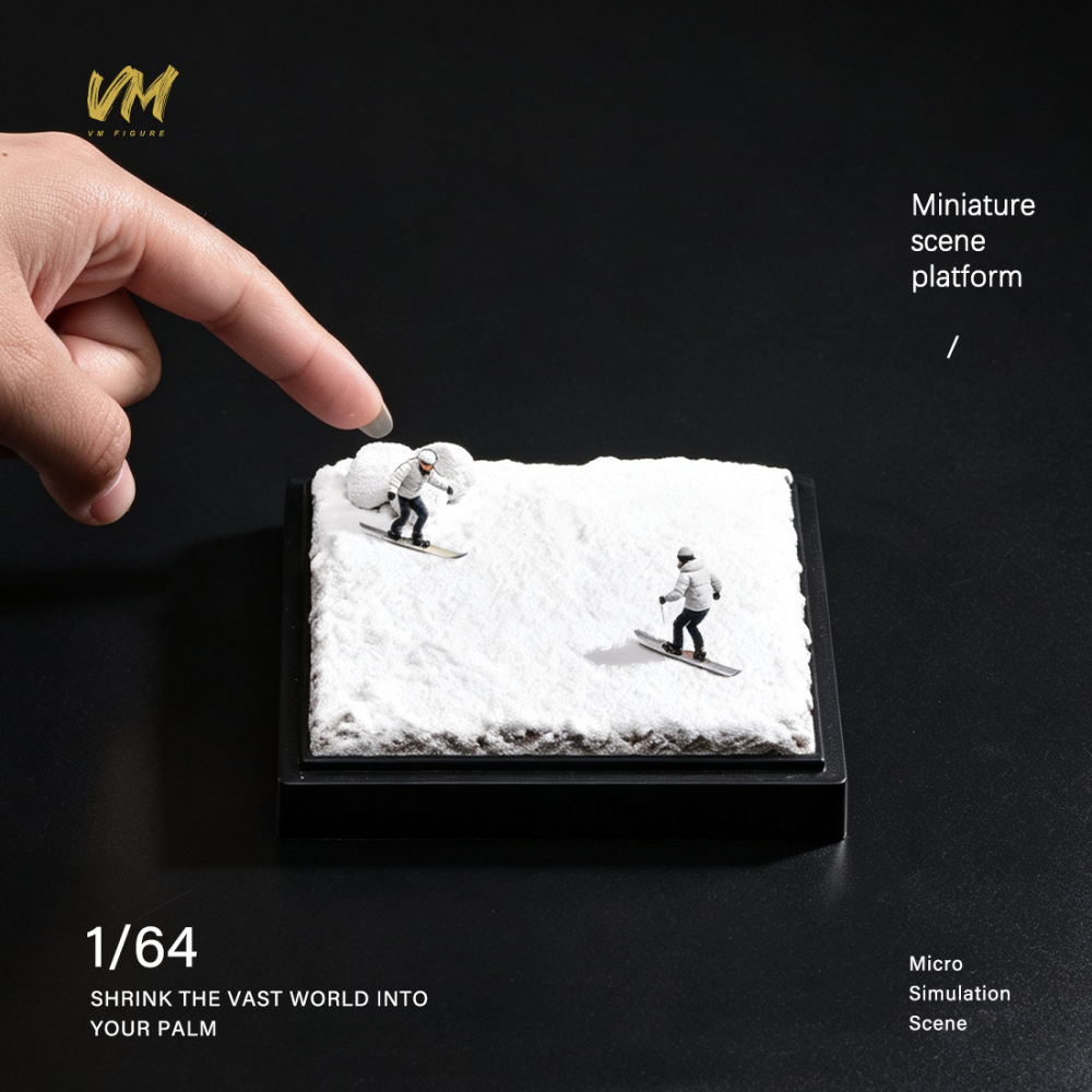 10cm Square Highway Scene Platform with Dust Cover Display Box Model Suitable For 1/64 Cars Mini Figure Dolls Miniature Display